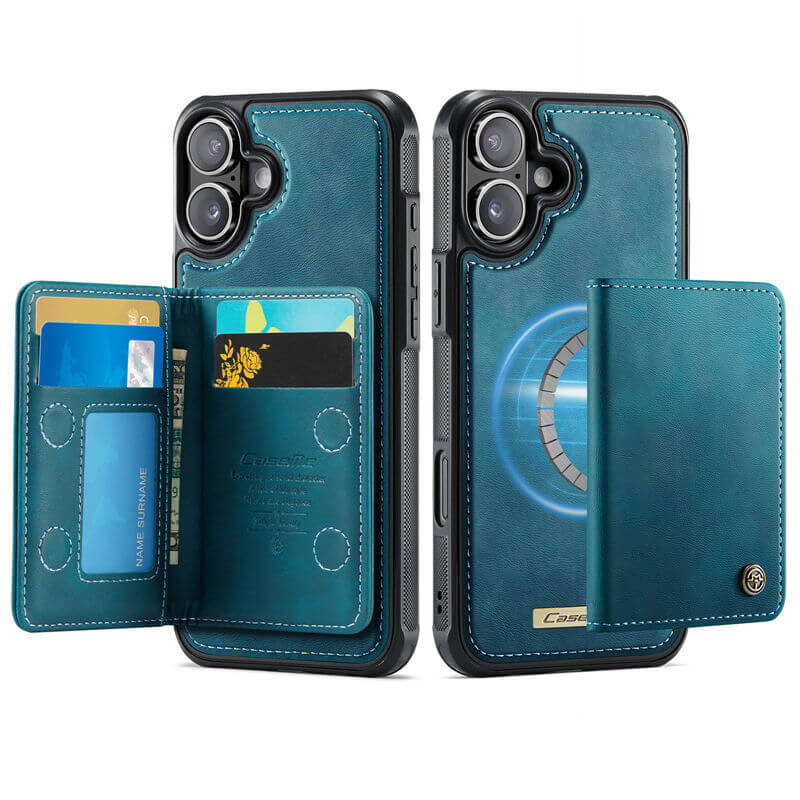 CaseMe iPhone 16 Plus 2-in-1 Magnetic Wallet Case with RFID Blocking