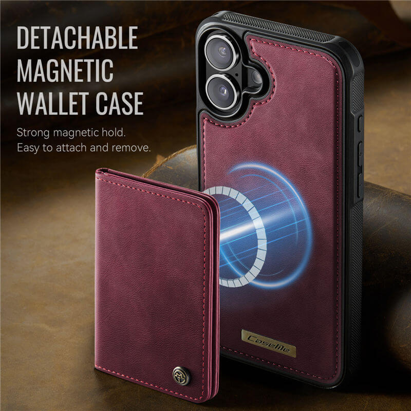 CaseMe iPhone 17 Magnetic 2-in-1 Wallet Case with RFID Blocking