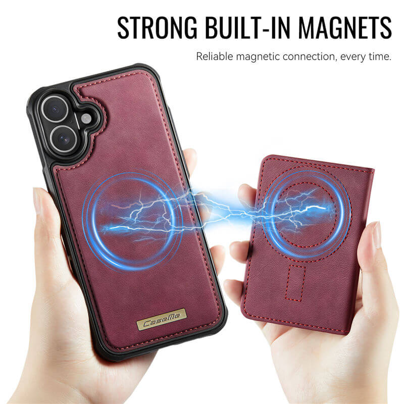 CaseMe iPhone 17 Magnetic 2-in-1 Wallet Case with RFID Blocking