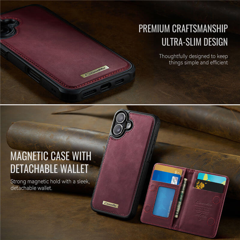 CaseMe iPhone 17 Magnetic 2-in-1 Wallet Case with RFID Blocking