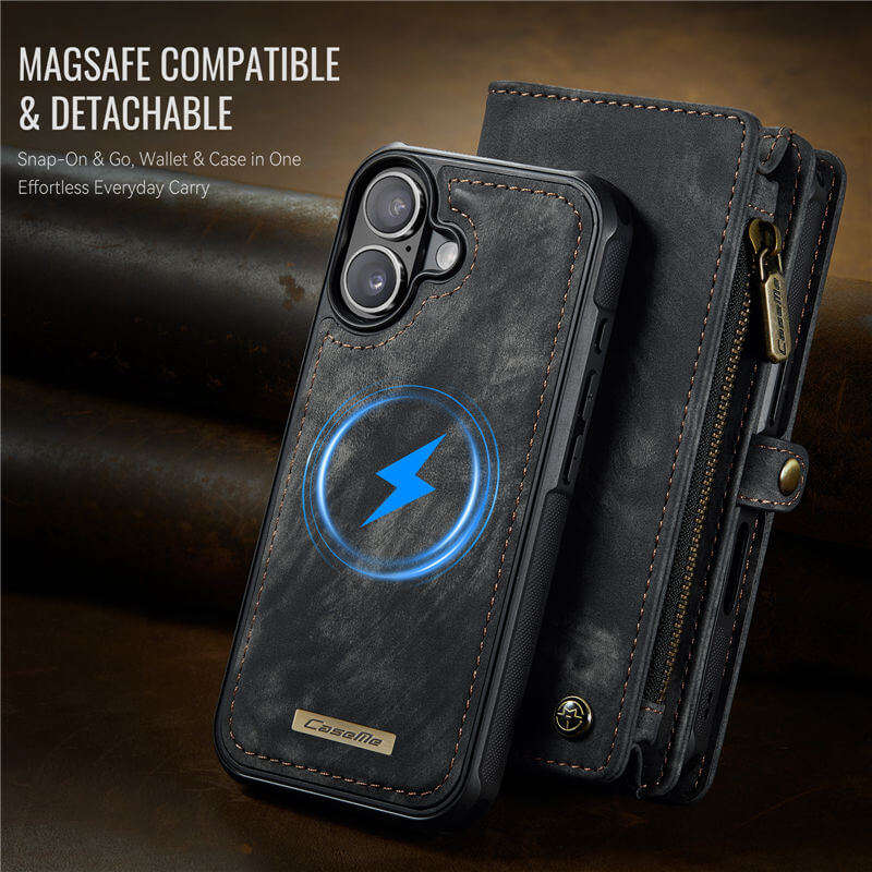 CaseMe iPhone 17 2-in-1 Magnetic RFID Wallet Case