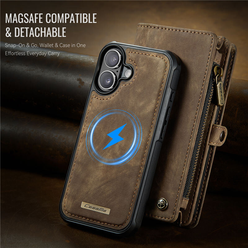 CaseMe iPhone 17 2-in-1 Magnetic RFID Wallet Case