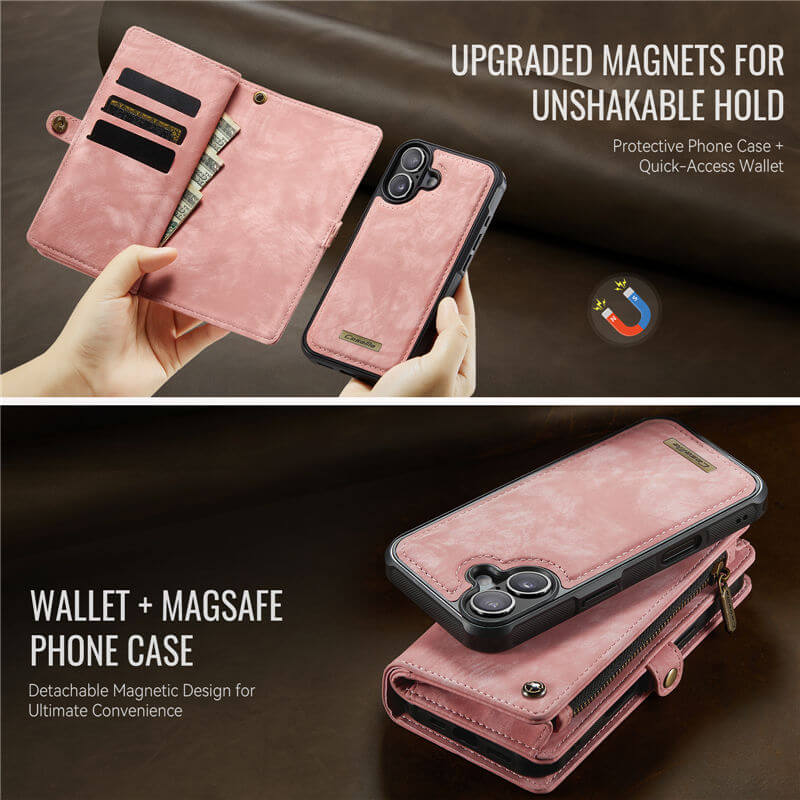 CaseMe iPhone 17 2-in-1 Magnetic RFID Wallet Case