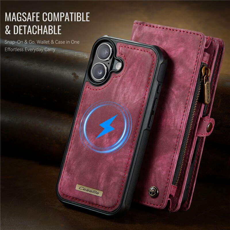 CaseMe iPhone 17 2-in-1 Magnetic RFID Wallet Case