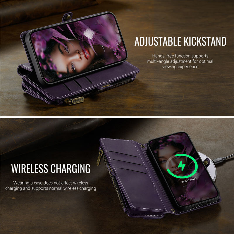 CaseMe iPhone Air Wallet Case – RFID Blocking, 9 Card Slots, Crossbody Strap & Wireless Charging