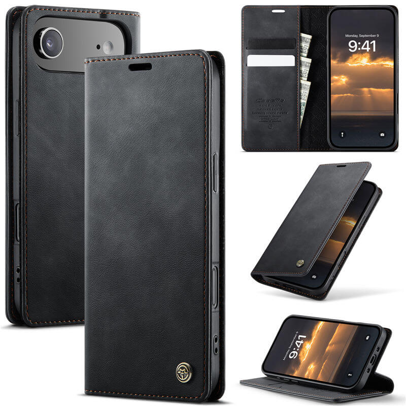 CaseMe iPhone Air Magnetic Wallet Case with RFID Blocking Black