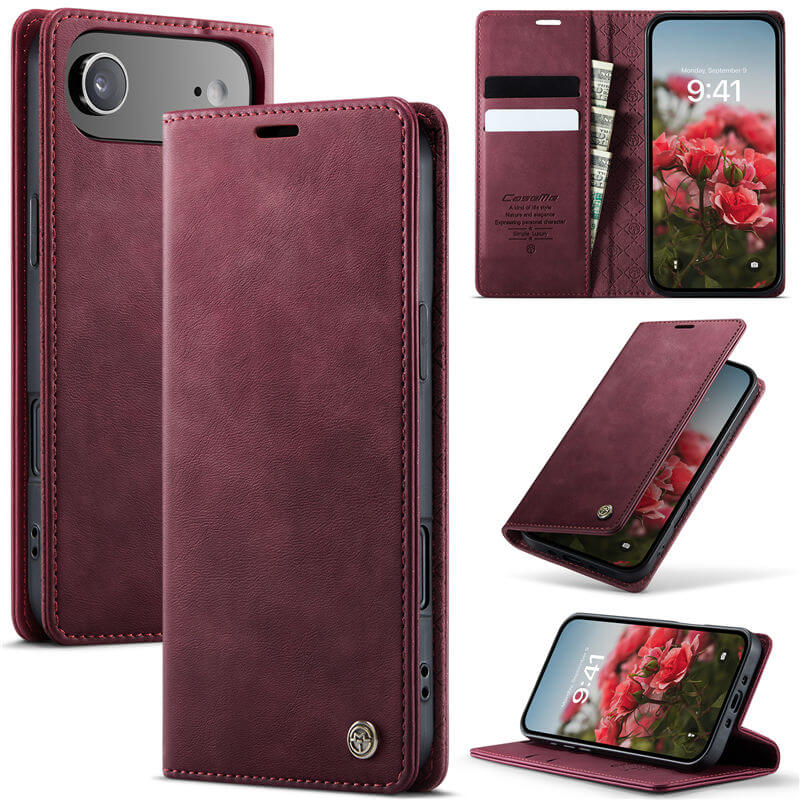 CaseMe iPhone Air Magnetic Wallet Case with RFID Blocking Red