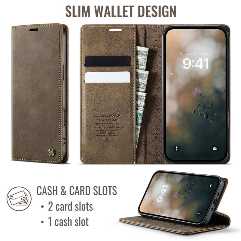 CaseMe iPhone Air Magnetic Wallet Case with RFID Blocking