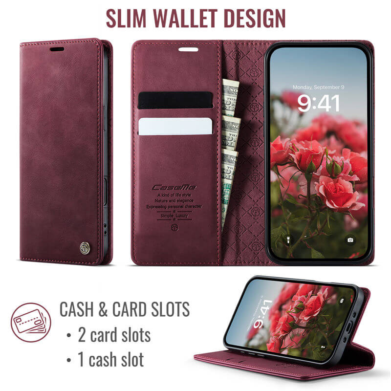 CaseMe iPhone Air Magnetic Wallet Case with RFID Blocking