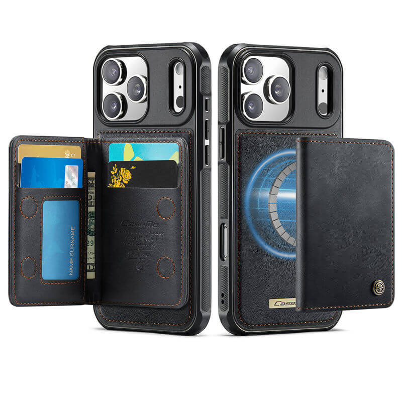 CaseMe iPhone 17 Pro Magnetic 2-in-1 Wallet Case with RFID Blocking