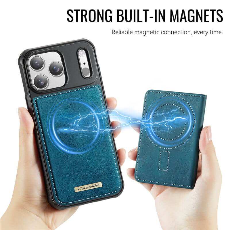CaseMe iPhone 17 Pro Magnetic 2-in-1 Wallet Case with RFID Blocking