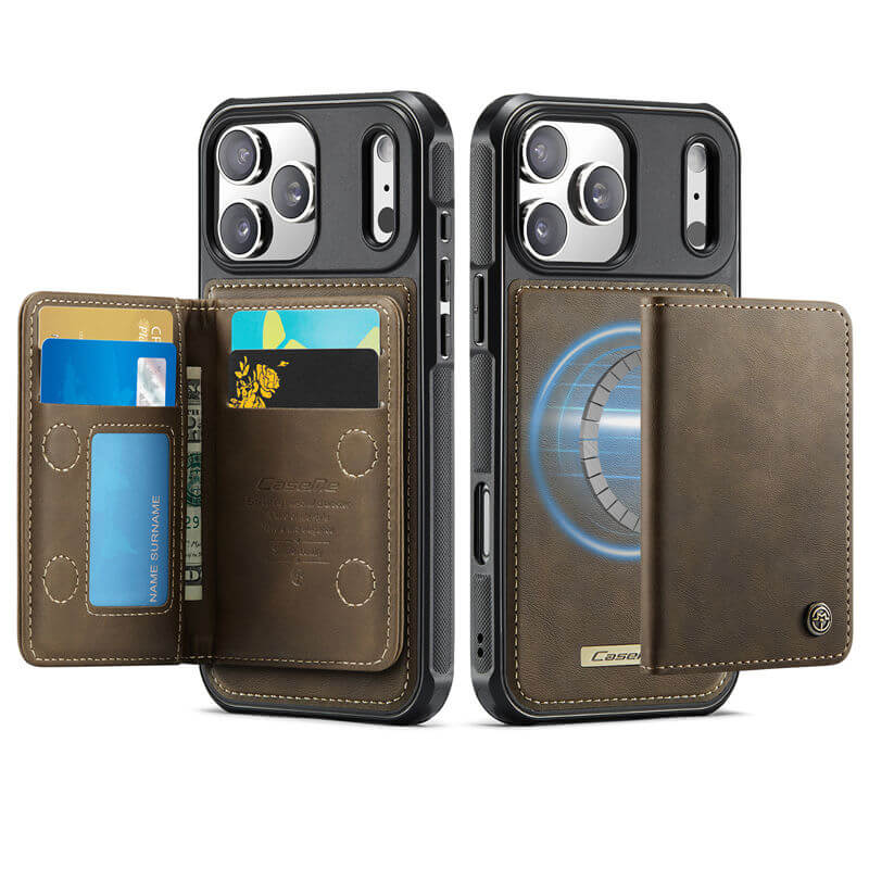 CaseMe iPhone 17 Pro Magnetic 2-in-1 Wallet Case with RFID Blocking