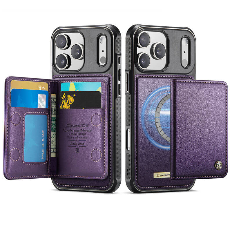 CaseMe iPhone 17 Pro Magnetic 2-in-1 Wallet Case with RFID Blocking