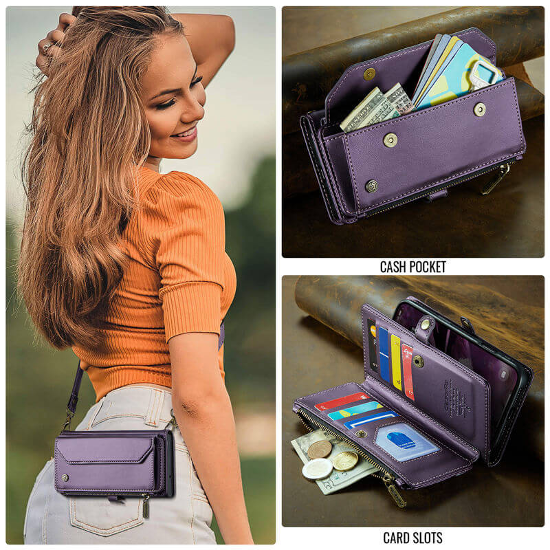 CaseMe iPhone 17 Pro Max Wallet RFID Blocking Crossbody Phone Case