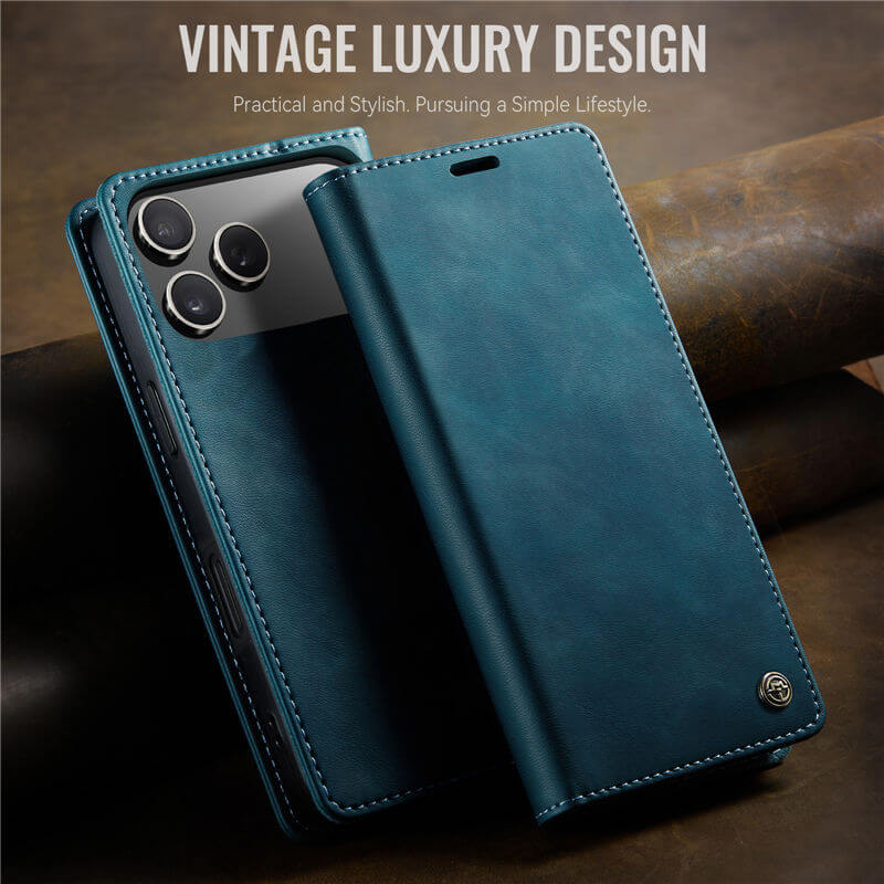 CaseMe iPhone 17 Pro Magnetic Wallet Case with RFID Blocking