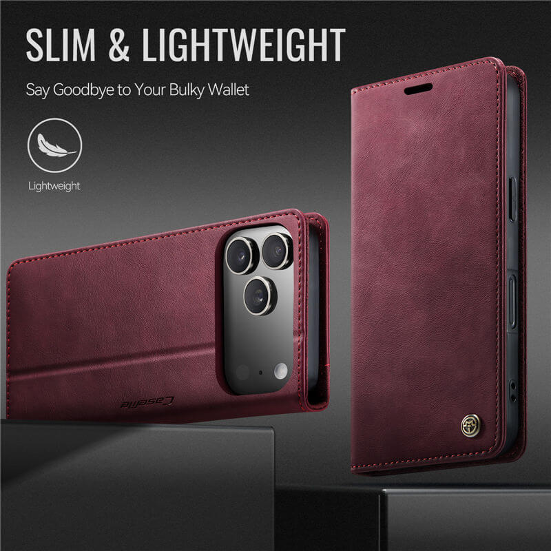 CaseMe iPhone 17 Pro Magnetic Wallet Case with RFID Blocking