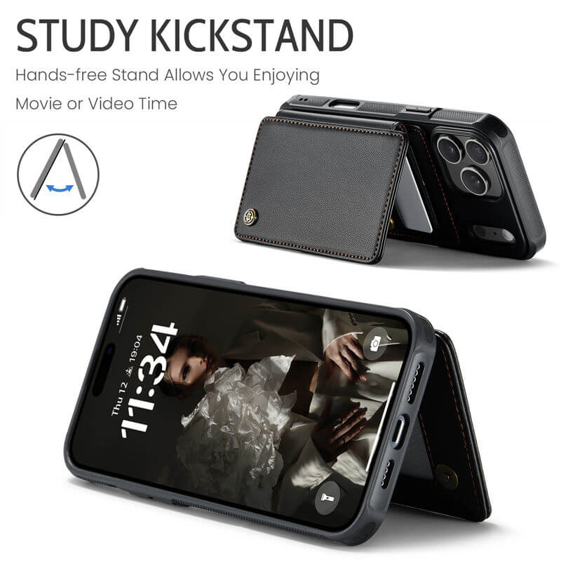 CaseMe iPhone 17 Pro RFID Blocking Card Holder Case
