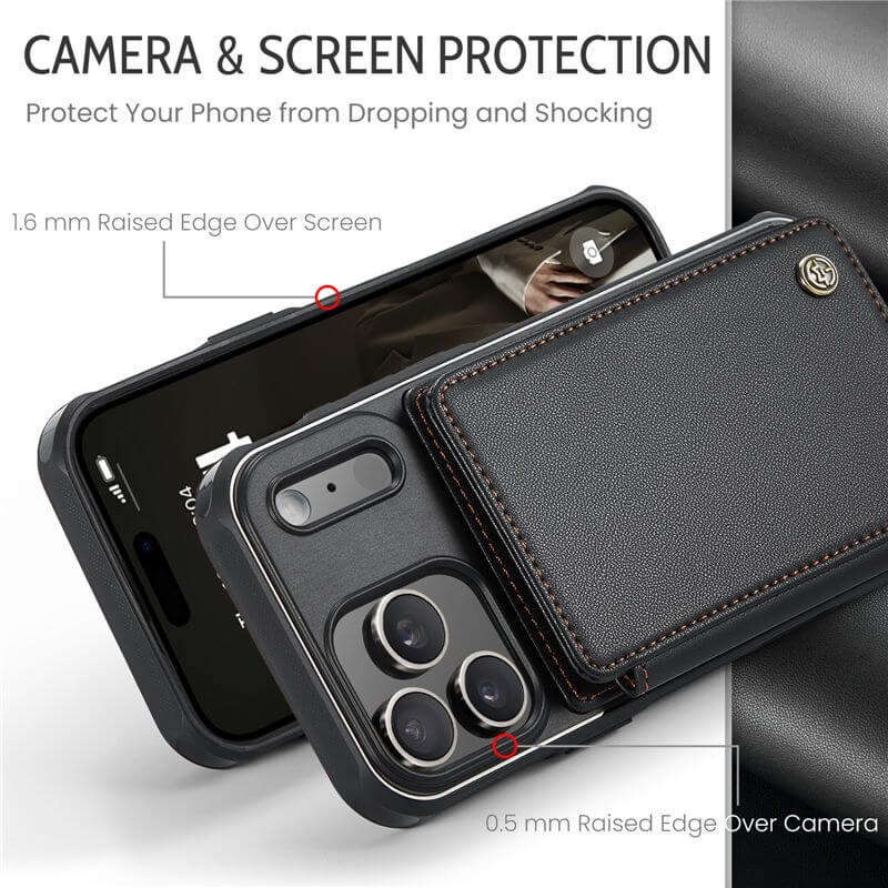 CaseMe iPhone 17 Pro RFID Blocking Card Holder Case