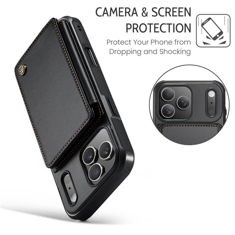 CaseMe iPhone 17 Pro RFID Blocking Card Holder Case