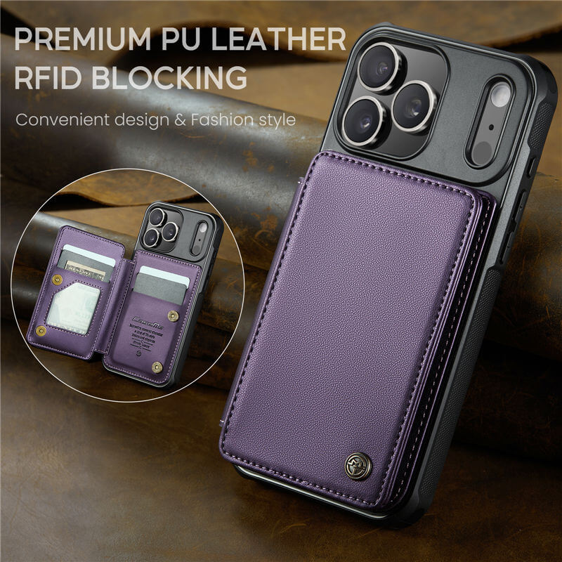 CaseMe iPhone 17 Pro RFID Blocking Card Holder Case