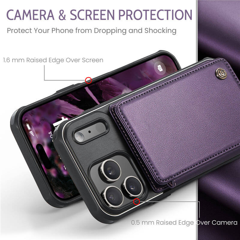 CaseMe iPhone 17 Pro RFID Blocking Card Holder Case