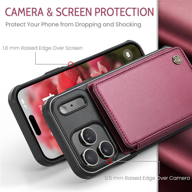 CaseMe iPhone 17 Pro RFID Blocking Card Holder Case