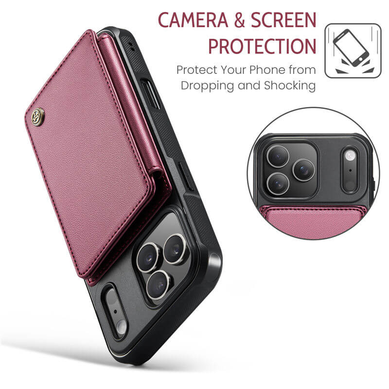 CaseMe iPhone 17 Pro RFID Blocking Card Holder Case
