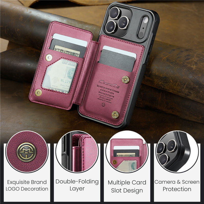 CaseMe iPhone 17 Pro RFID Blocking Card Holder Case