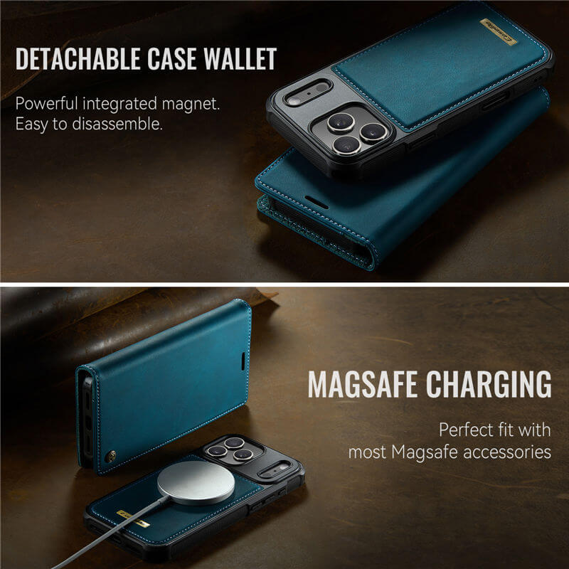 CaseMe iPhone 17 Pro Max 2-in-1 Magnetic Wallet Case