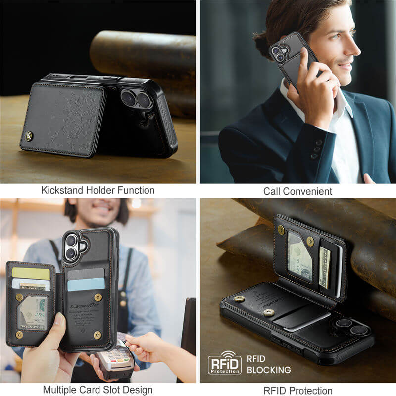 CaseMe iPhone 17 RFID Blocking Card Holder Case