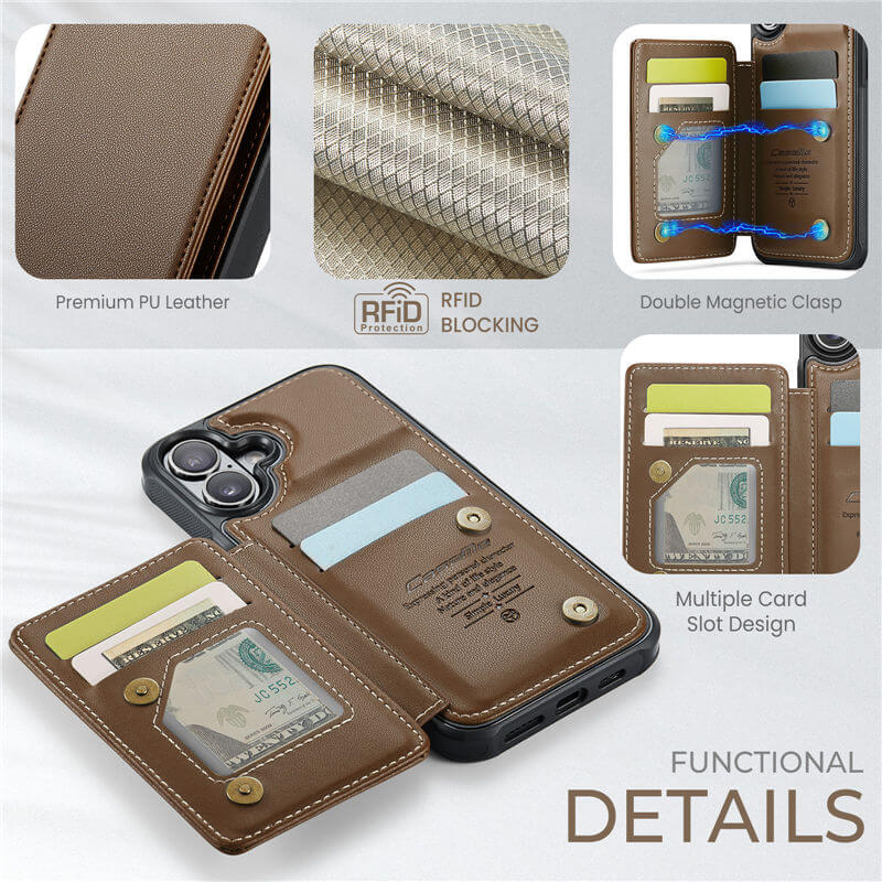 CaseMe iPhone 17 RFID Blocking Card Holder Case