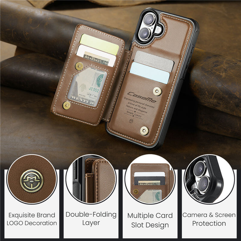 CaseMe iPhone 17 RFID Blocking Card Holder Case