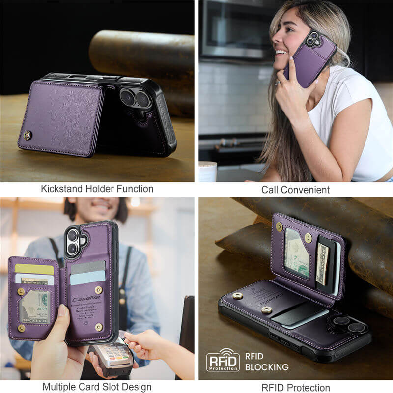 CaseMe iPhone 17 RFID Blocking Card Holder Case