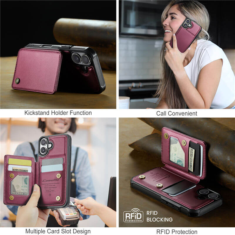 CaseMe iPhone 17 RFID Blocking Card Holder Case