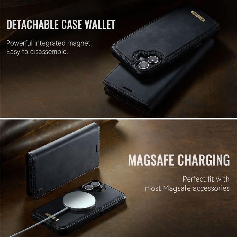 CaseMe iPhone 17 2-in-1 Magnetic Wallet Case