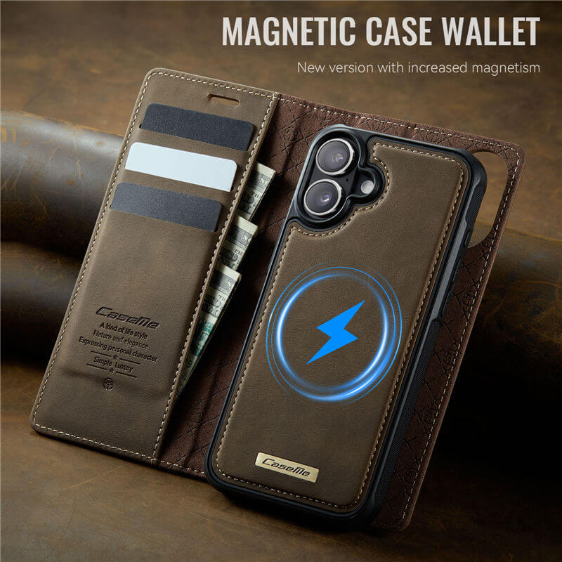 CaseMe iPhone 17 2-in-1 Magnetic Wallet Case