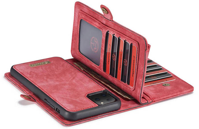 CaseMe iPhone 11 Pro Zipper Wallet Magnetic Detachable 2 in 1 Folio Case