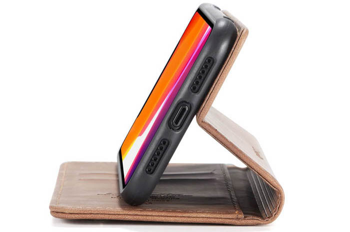 CaseMe iPhone 11R Wallet Kickstand Magnetic Flip Leather Case