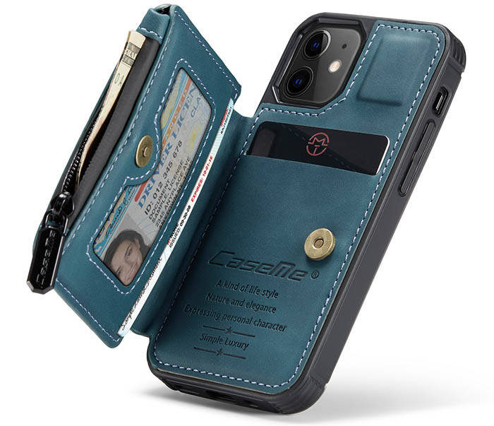 CaseMe iPhone 12 Mini Zipper Pocket Card Slots Case