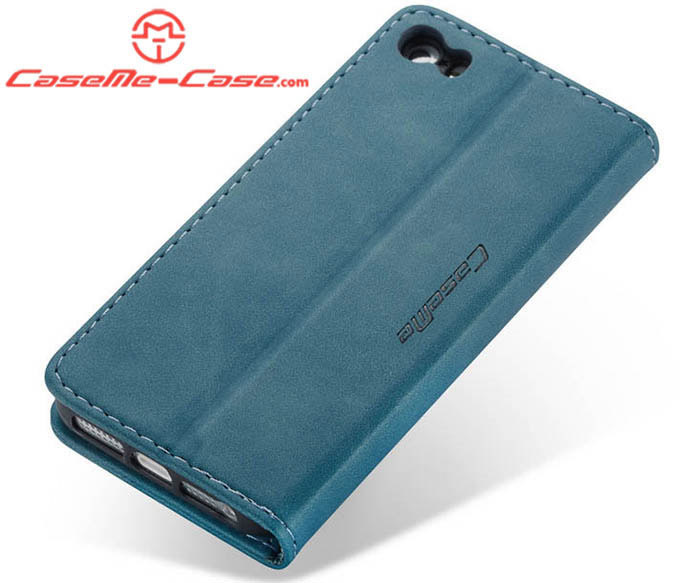 CaseMe iPhone SE/5S Retro Wallet Kickstand Magnetic Flip Leather Case