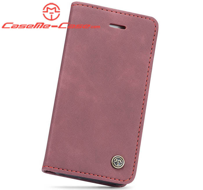 CaseMe iPhone SE/5S Retro Wallet Kickstand Magnetic Flip Leather Case