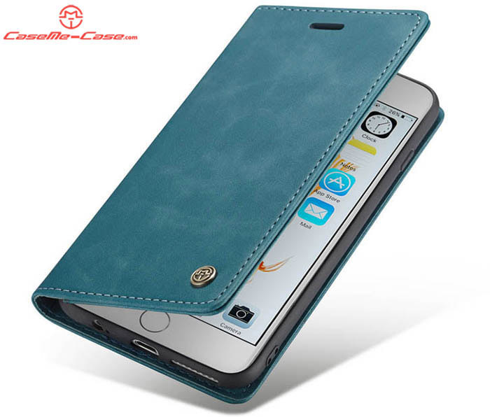 CaseMe iPhone 6 Plus/6s Plus Retro Wallet Kickstand Magnetic Flip Leather Case