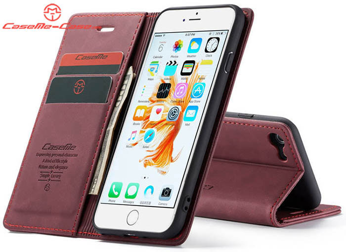 CaseMe iPhone 6/6s Retro Wallet Kickstand Magnetic Flip Leather Case