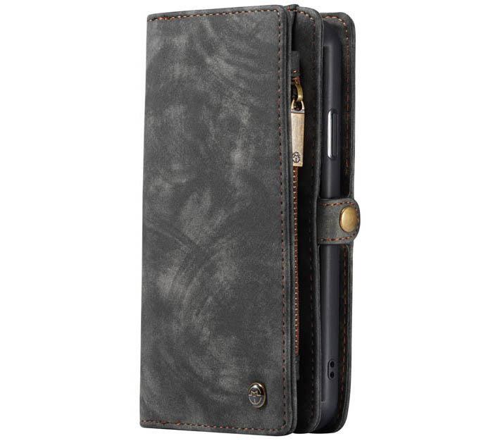 CaseMe iPhone 11 Zipper Wallet Magnetic Detachable 2 in 1 Folio Case
