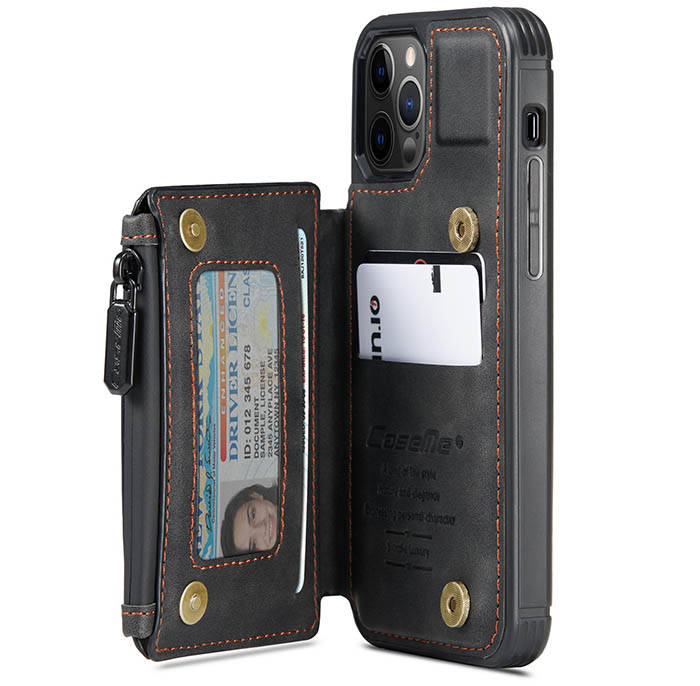 CaseMe iPhone 12 Pro Max Zipper Pocket Card Slots Case