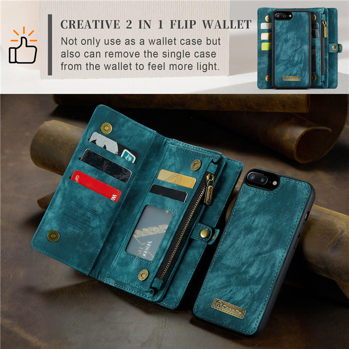 CaseMe iPhone 8 Plus Wallet Case with Wrist Strap