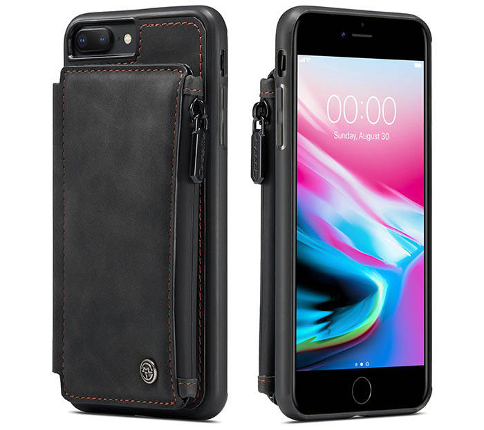 CaseMe iPhone 7 Plus Zipper Pocket Card Slots Case