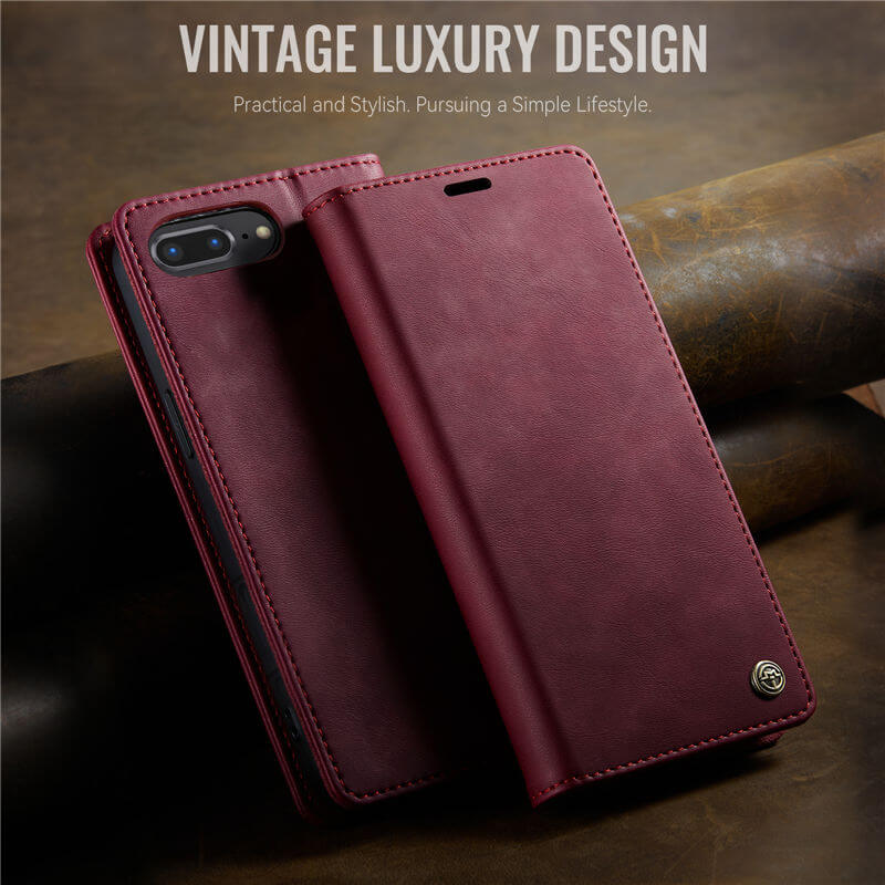 CaseMe iPhone 7 Plus/8 Plus Magnetic Wallet Case with RFID Blocking