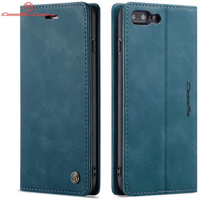 CaseMe iPhone 7 Plus Retro Wallet Kickstand Magnetic Flip Leather Case