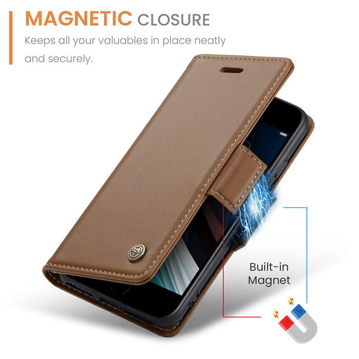 CaseMe iPhone 7/8/SE 2020/SE 2022 Wallet RFID Blocking Magnetic Buckle Case